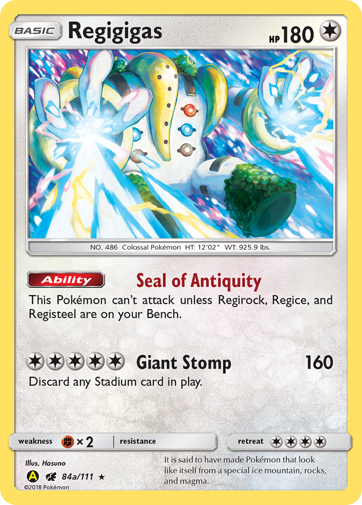 Regigigas (84a/111) (Alternate Art Promo) [Sun & Moon: Crimson Invasion] | Nerdhalla Games