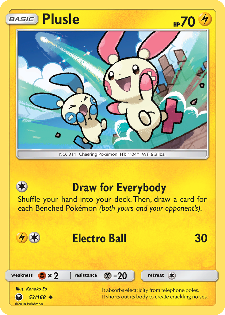 Plusle (53/168) [Sun & Moon: Celestial Storm] | Nerdhalla Games