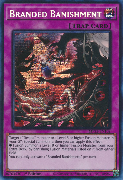 Branded Banishment [MP23-EN102] Prismatic Secret Rare | Nerdhalla Games