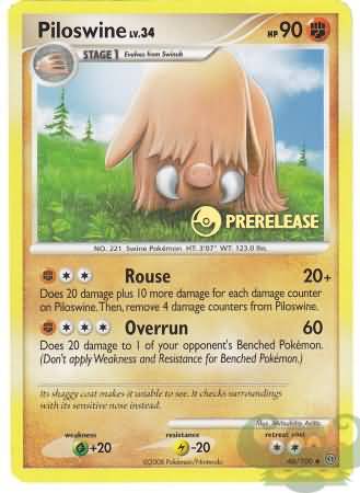 Piloswine (46/100) (Prerelease Promo) [Nintendo: Black Star Promos] | Nerdhalla Games