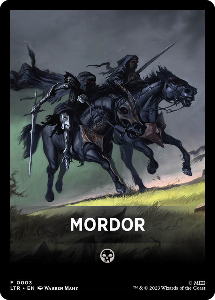 Mordor Theme Card [The Lord of the Rings: Tales of Middle-Earth Tokens] | Nerdhalla Games