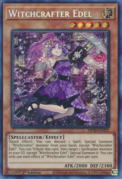 Witchcrafter Edel [MP20-EN222] Prismatic Secret Rare | Nerdhalla Games