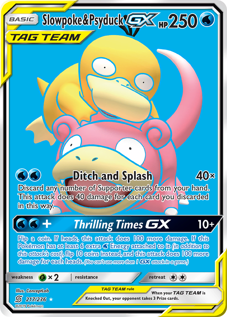 Slowpoke & Psyduck GX (217/236) [Sun & Moon: Unified Minds] | Nerdhalla Games