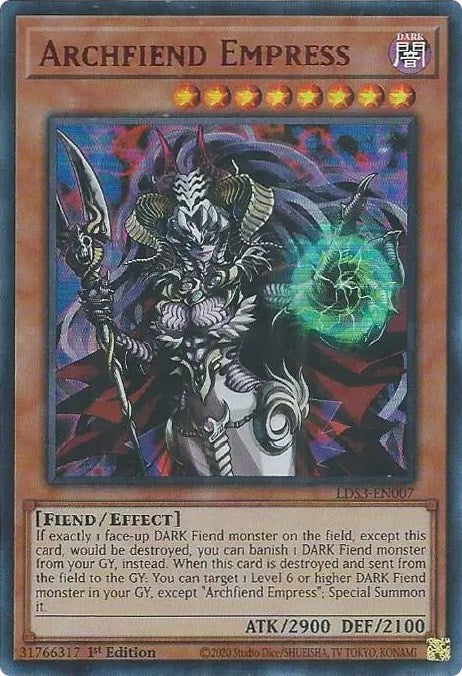 Archfiend Empress (Red) [LDS3-EN007] Ultra Rare | Nerdhalla Games