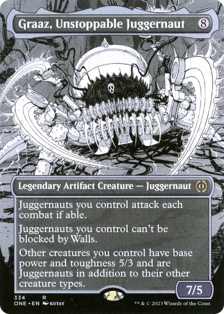 Graaz, Unstoppable Juggernaut (Borderless Manga) [Phyrexia: All Will Be One] | Nerdhalla Games