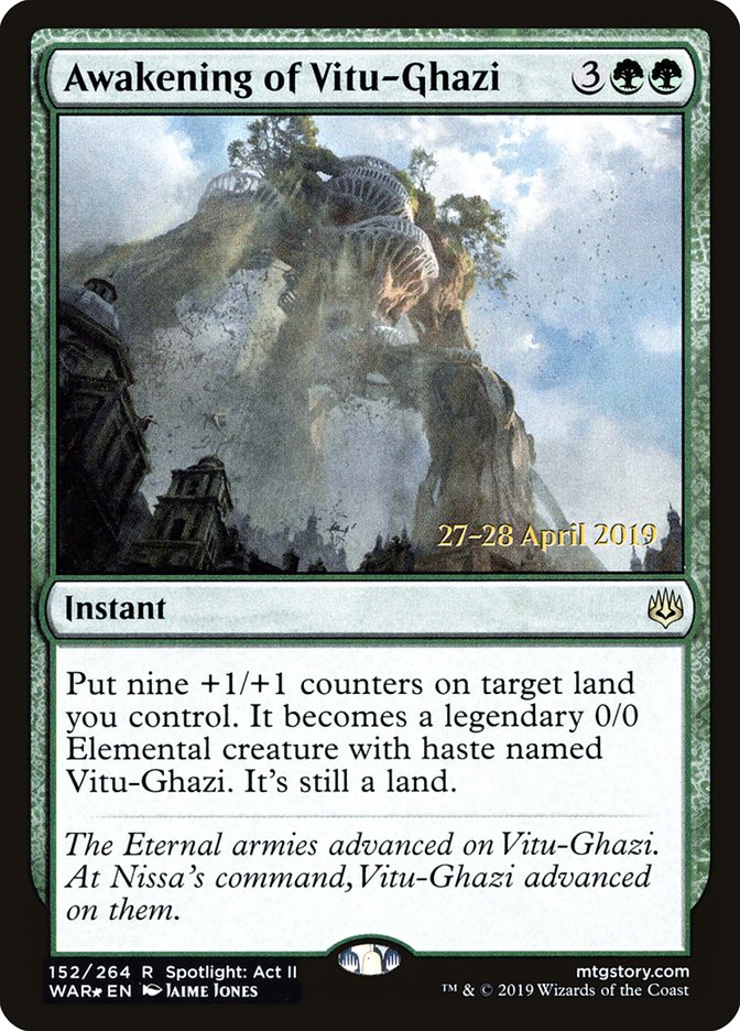 Awakening of Vitu-Ghazi  [War of the Spark Prerelease Promos] | Nerdhalla Games