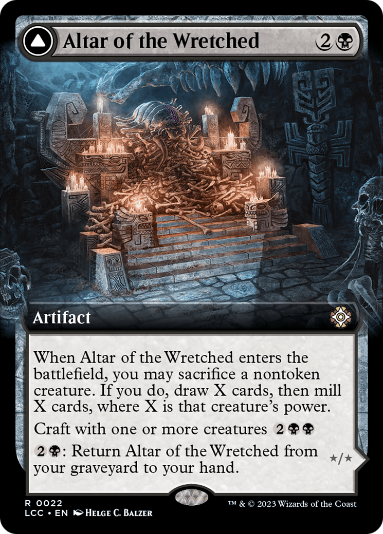 Altar of the Wretched // Wretched Bonemass (Extended Art) [The Lost Caverns of Ixalan Commander] | Nerdhalla Games