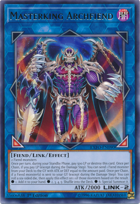 Masterking Archfiend [EXFO-EN090] Rare | Nerdhalla Games