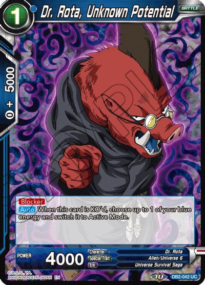 Dr. Rota, Unknown Potential (Reprint) (DB2-042) [Battle Evolution Booster] | Nerdhalla Games