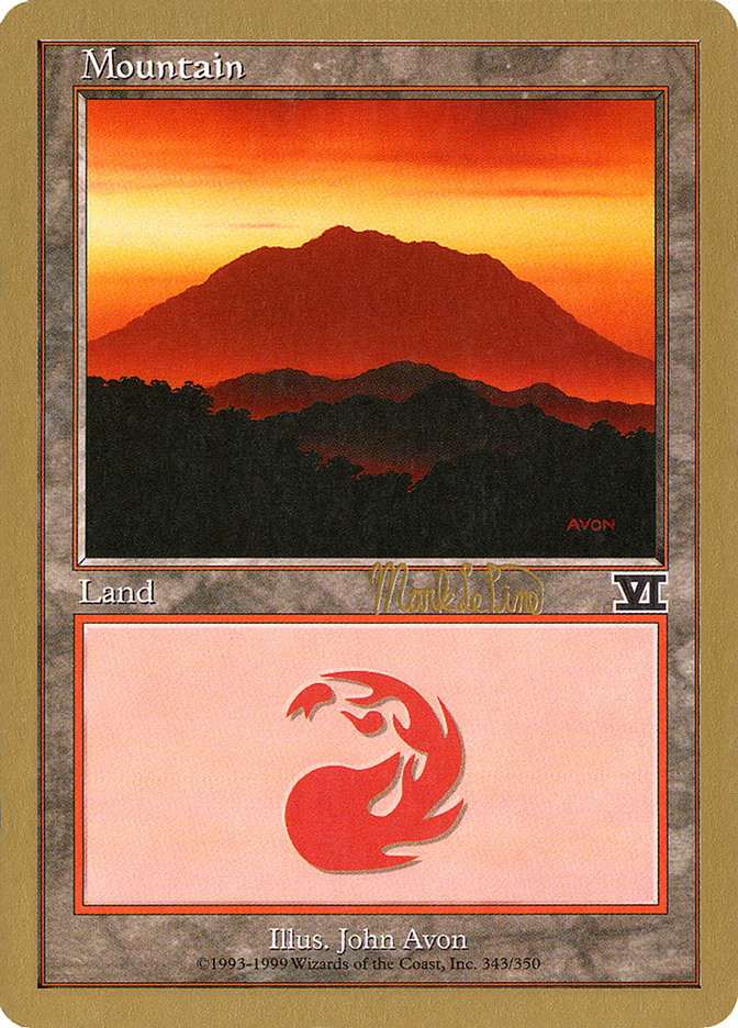 Mountain (mlp346a) (Mark Le Pine) [World Championship Decks 1999] | Nerdhalla Games