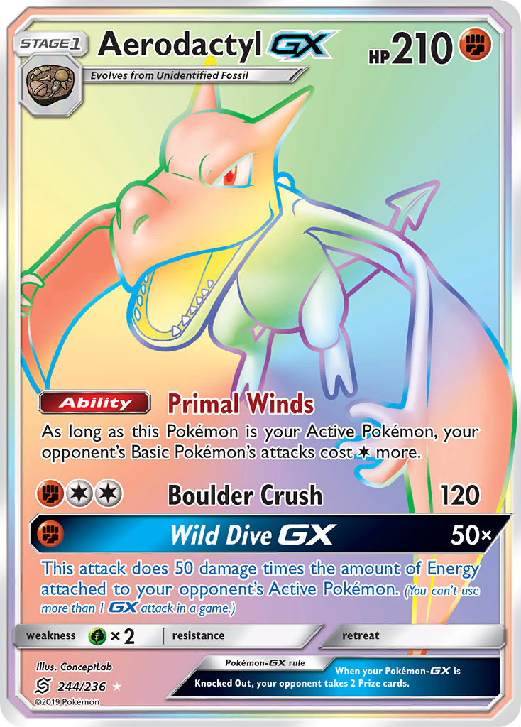 Aerodactyl GX (244/236) [Sun & Moon: Unified Minds] | Nerdhalla Games