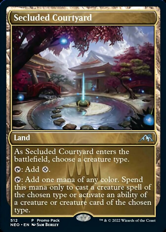 Secluded Courtyard (Promo Pack) [Kamigawa: Neon Dynasty Promos] | Nerdhalla Games