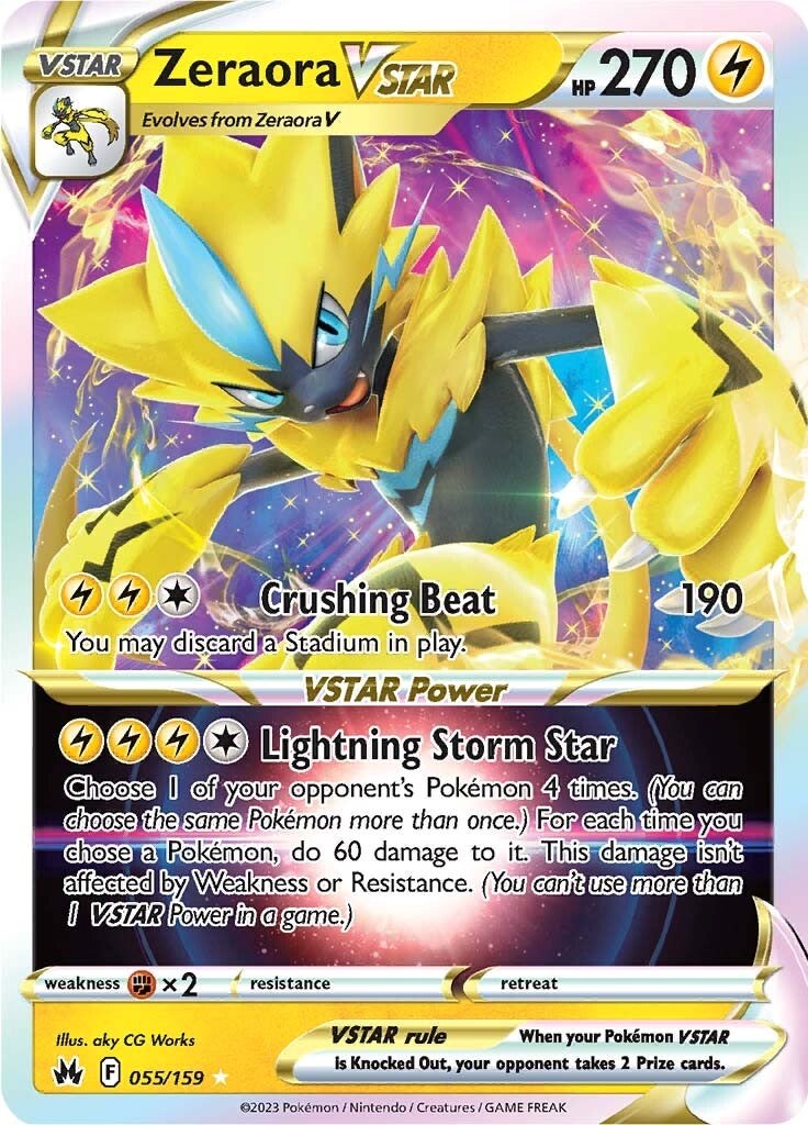 Zeraora VSTAR (055/159) [Sword & Shield: Crown Zenith] | Nerdhalla Games