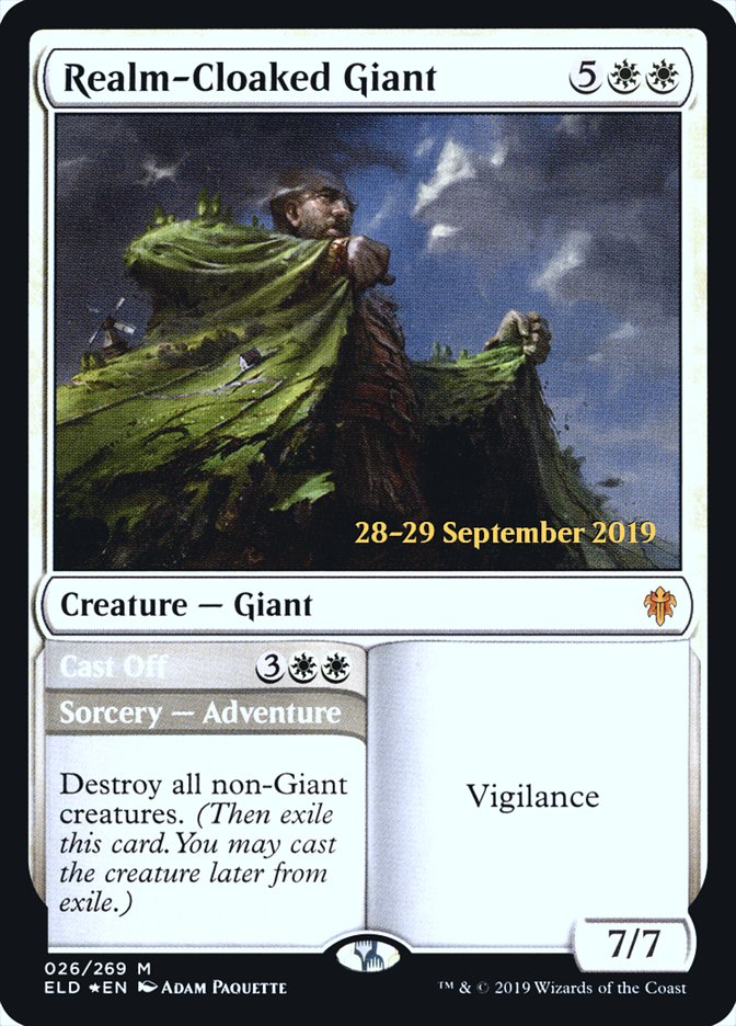 Realm-Cloaked Giant // Cast Off  [Throne of Eldraine Prerelease Promos] | Nerdhalla Games