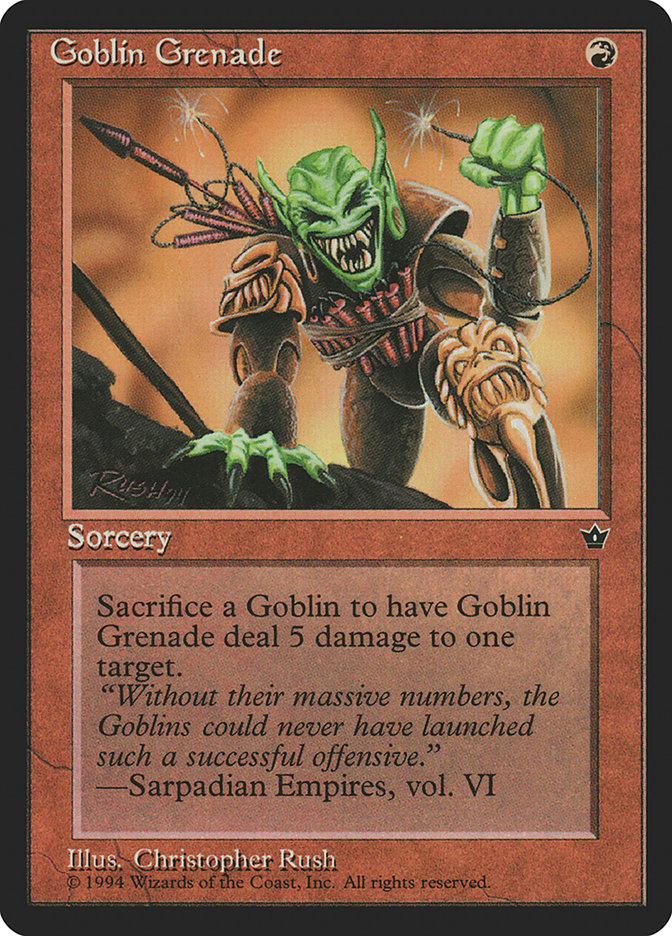 Goblin Grenade (Christopher Rush) [Fallen Empires] | Nerdhalla Games