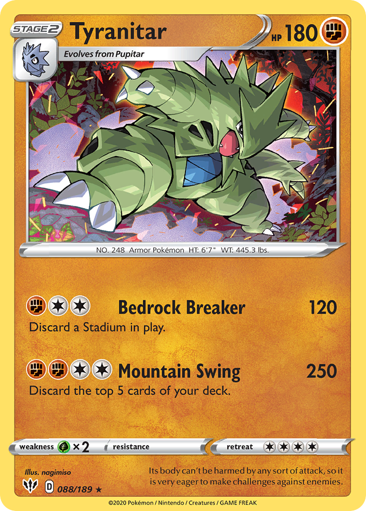 Tyranitar (088/189) [Sword & Shield: Darkness Ablaze] | Nerdhalla Games