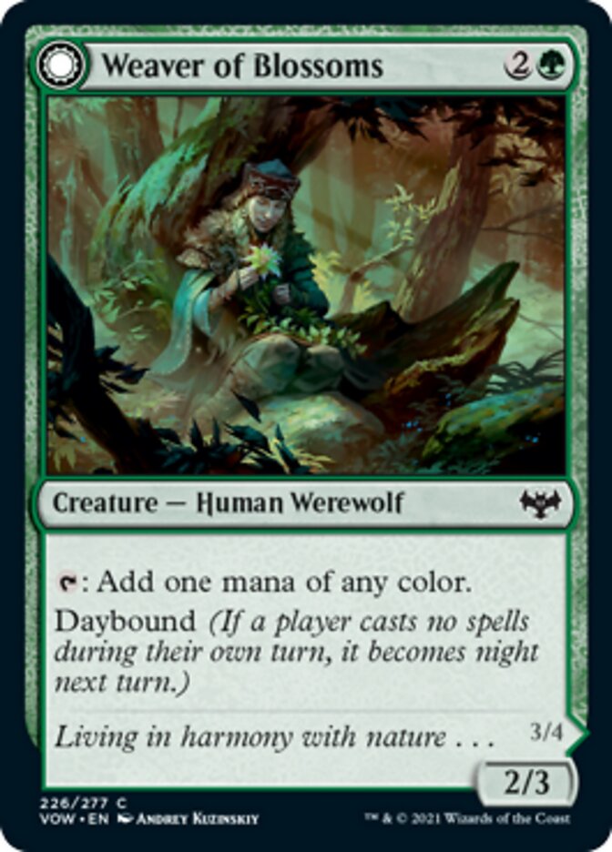 Weaver of Blossoms // Blossom-Clad Werewolf [Innistrad: Crimson Vow] | Nerdhalla Games