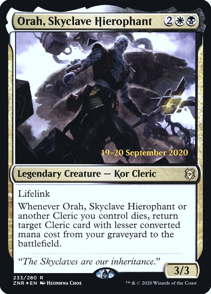 Orah, Skyclave Hierophant  [Zendikar Rising Prerelease Promos] | Nerdhalla Games