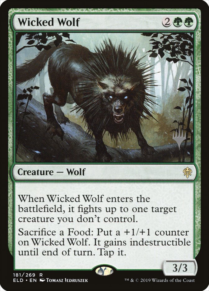 Wicked Wolf (Promo Pack) [Throne of Eldraine Promos] | Nerdhalla Games