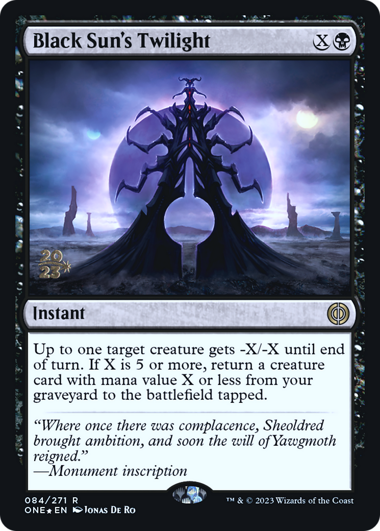 Black Sun's Twilight [Phyrexia: All Will Be One Prerelease Promos] | Nerdhalla Games