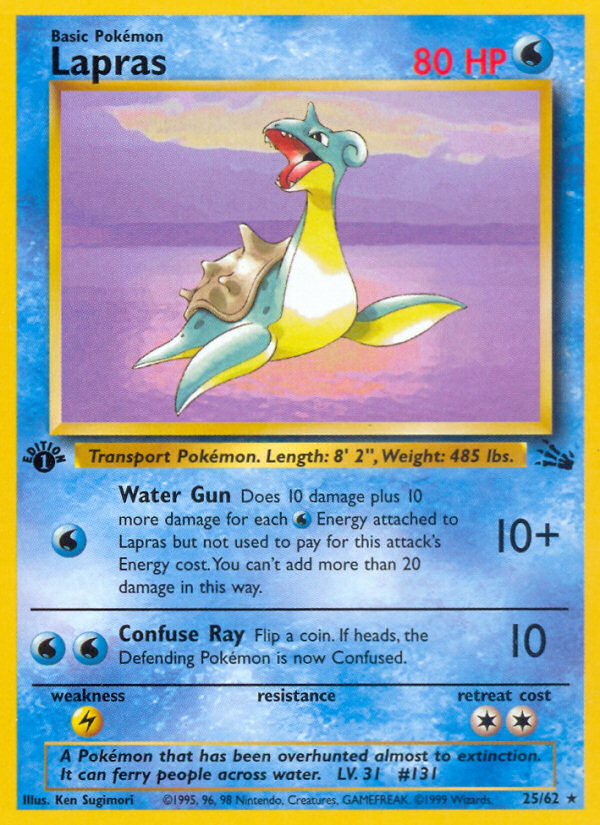 Lapras (25/62) [Fossil 1st Edition] | Nerdhalla Games