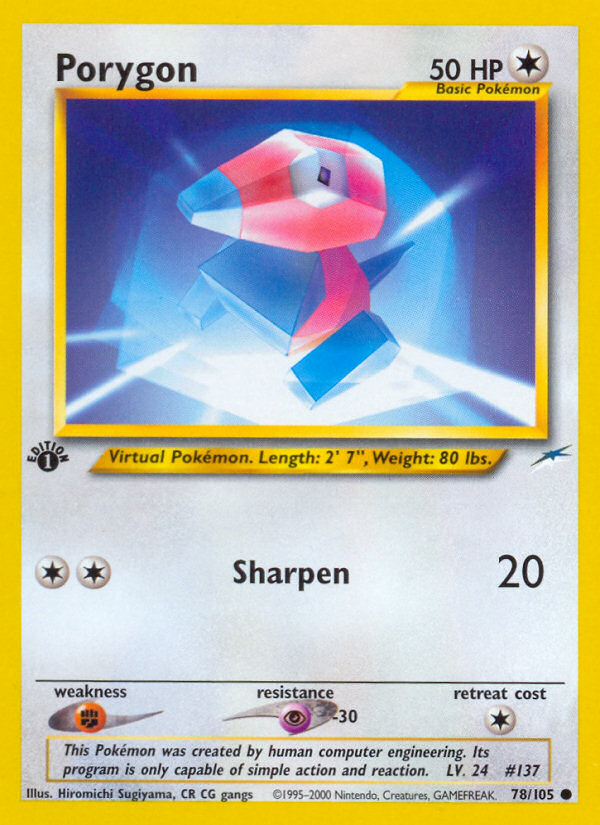 Porygon (78/105) [Neo Destiny 1st Edition] | Nerdhalla Games