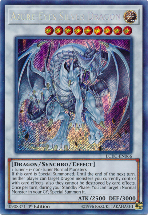 Azure-Eyes Silver Dragon [LCKC-EN066] Secret Rare | Nerdhalla Games