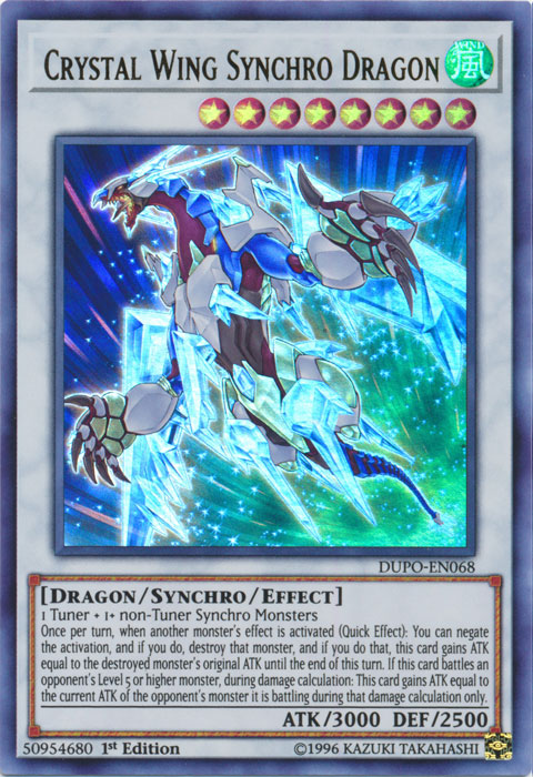 Crystal Wing Synchro Dragon [DUPO-EN068] Ultra Rare | Nerdhalla Games