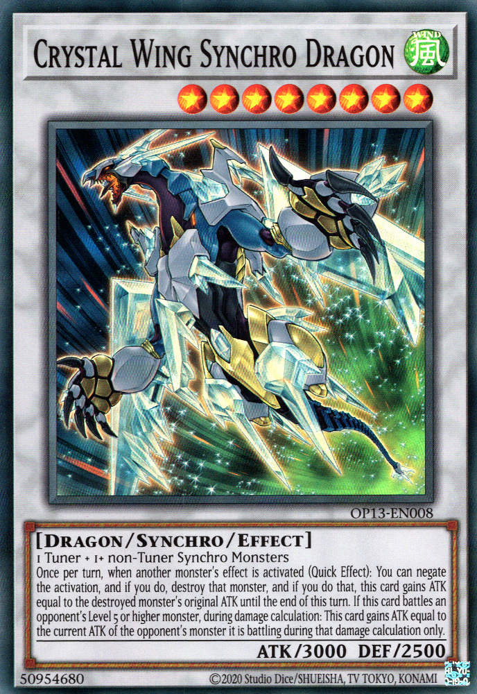 Crystal Wing Synchro Dragon [OP13-EN008] Super Rare | Nerdhalla Games