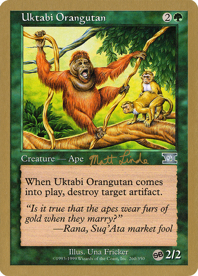 Uktabi Orangutan (Matt Linde) (SB) [World Championship Decks 1999] | Nerdhalla Games