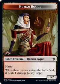 Human Rogue // Food (16) Double-sided Token [Throne of Eldraine Tokens] | Nerdhalla Games