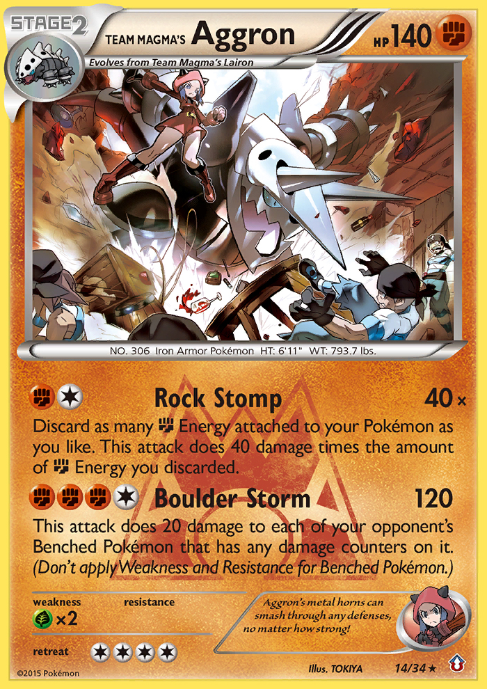 Team Magma's Aggron (14/34) [XY: Double Crisis] | Nerdhalla Games