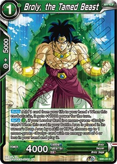 Broly, the Tamed Beast (EB1-31) [Battle Evolution Booster] | Nerdhalla Games