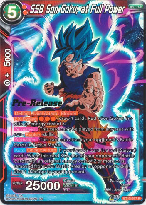 SSB Son Goku, at Full Power (BT13-017) [Supreme Rivalry Prerelease Promos] | Nerdhalla Games