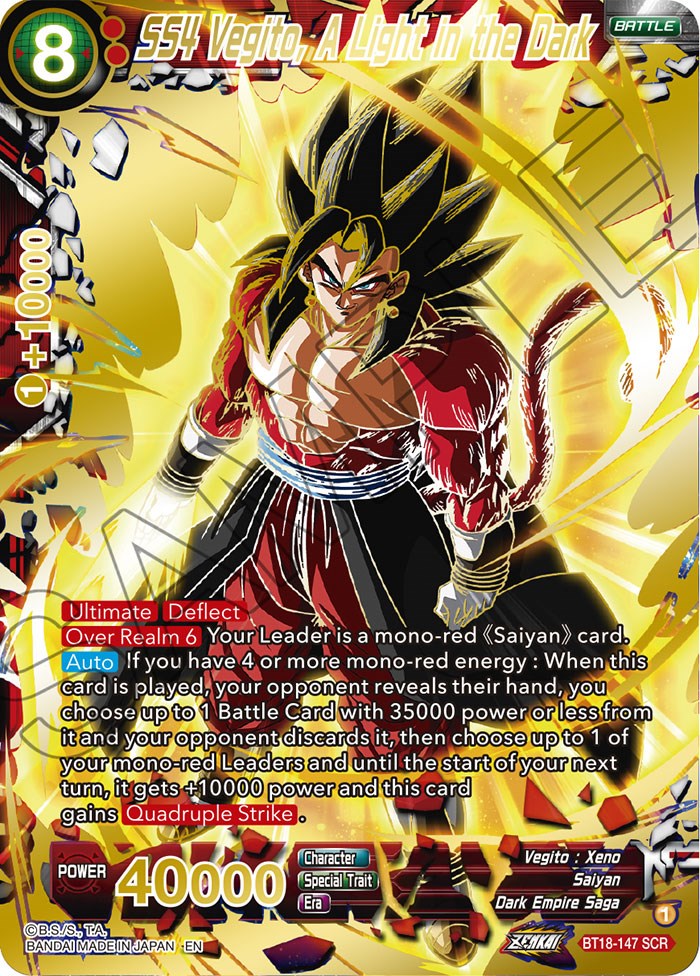 SS4 Vegito, A Light in the Dark (BT18-147) [Dawn of the Z-Legends] | Nerdhalla Games