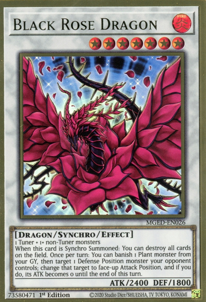 Black Rose Dragon [MGED-EN026] Gold Rare | Nerdhalla Games