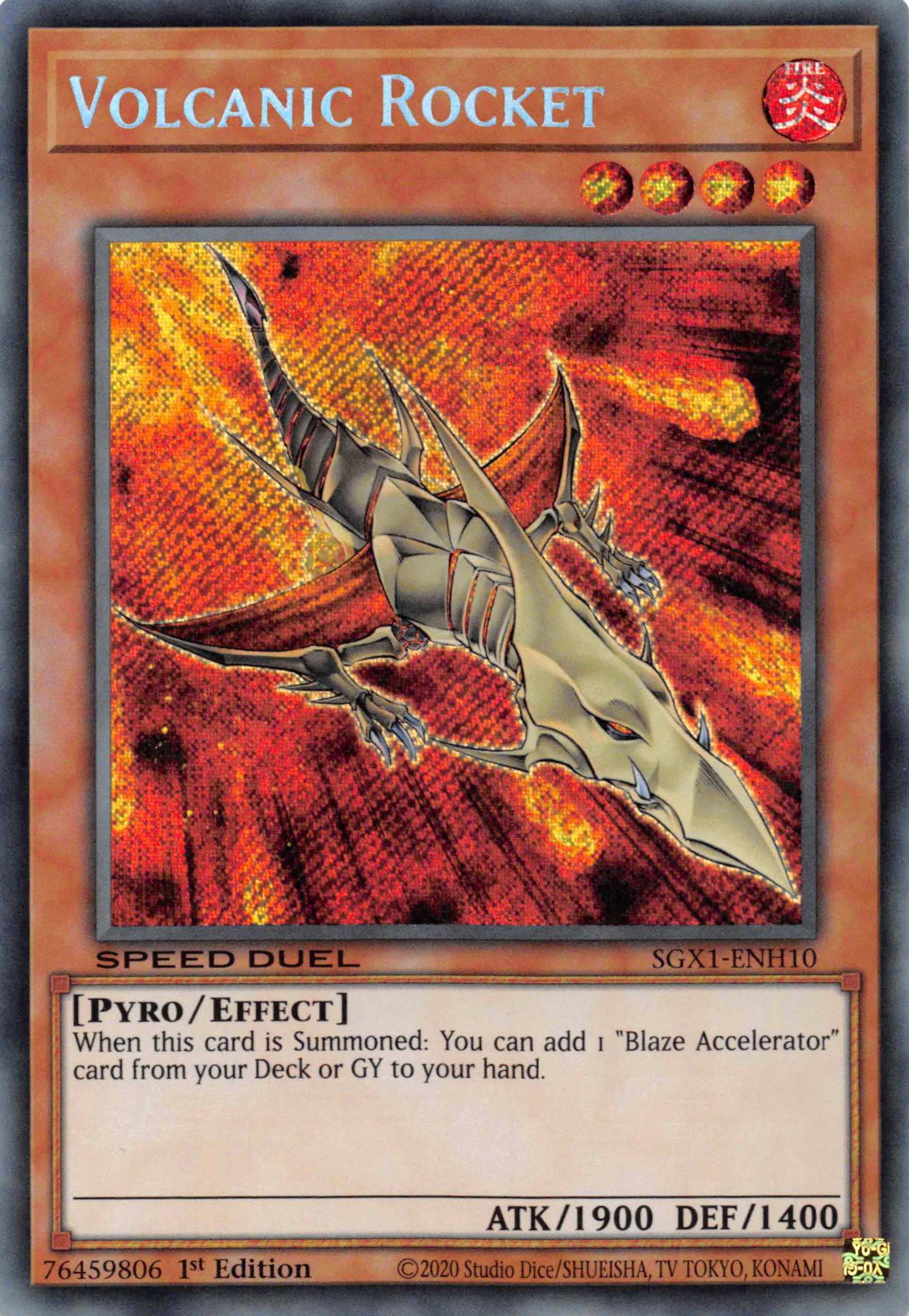 Volcanic Rocket [SGX1-ENH10] Secret Rare | Nerdhalla Games