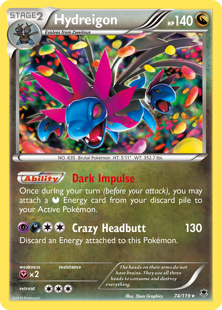 Hydreigon (74/119) [XY: Phantom Forces] | Nerdhalla Games