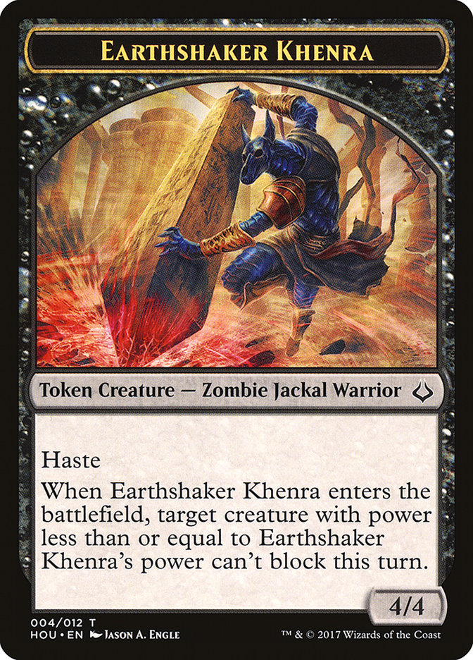 Earthshaker Khenra [Hour of Devastation Tokens] | Nerdhalla Games