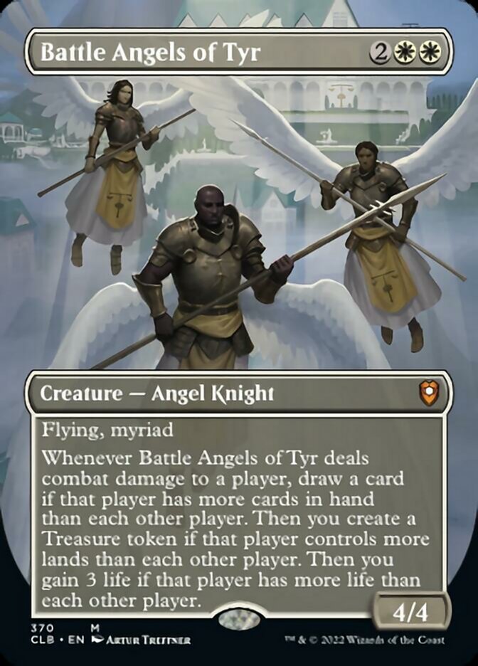 Battle Angels of Tyr (Borderless Alternate Art) [Commander Legends: Battle for Baldur's Gate] | Nerdhalla Games