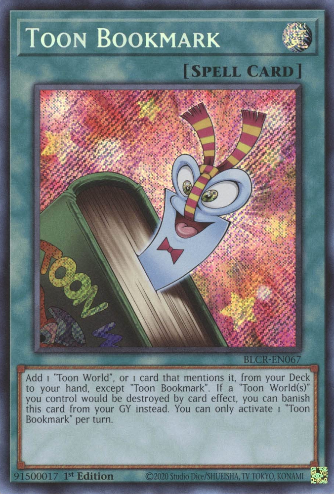 Toon Bookmark [BLCR-EN067] Secret Rare | Nerdhalla Games