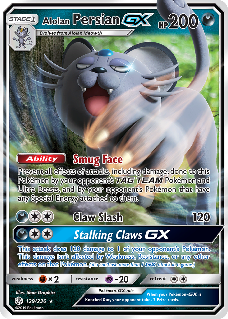 Alolan Persian GX (129/236) [Sun & Moon: Cosmic Eclipse] | Nerdhalla Games