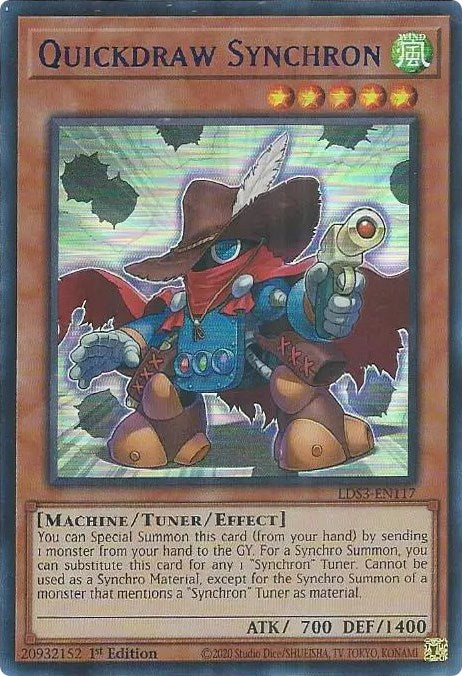 Quickdraw Synchron (Blue) [LDS3-EN117] Ultra Rare | Nerdhalla Games