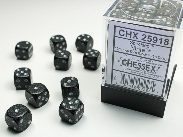 Chessex Dice - 12mm d6 Dice Block (36 Dice) | Nerdhalla Games