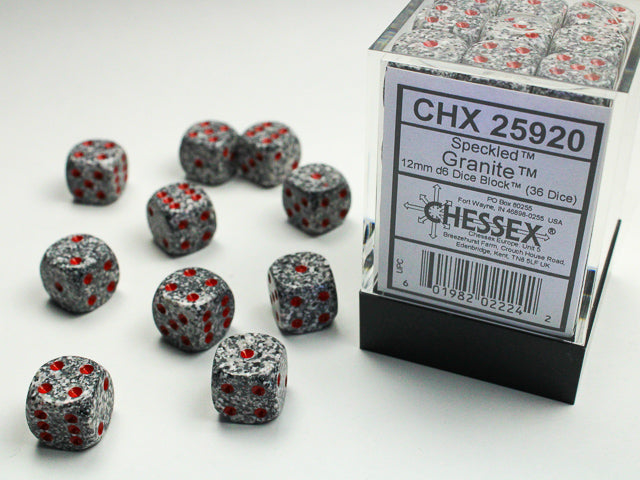 Chessex Dice - 12mm d6 Dice Block (36 Dice) | Nerdhalla Games