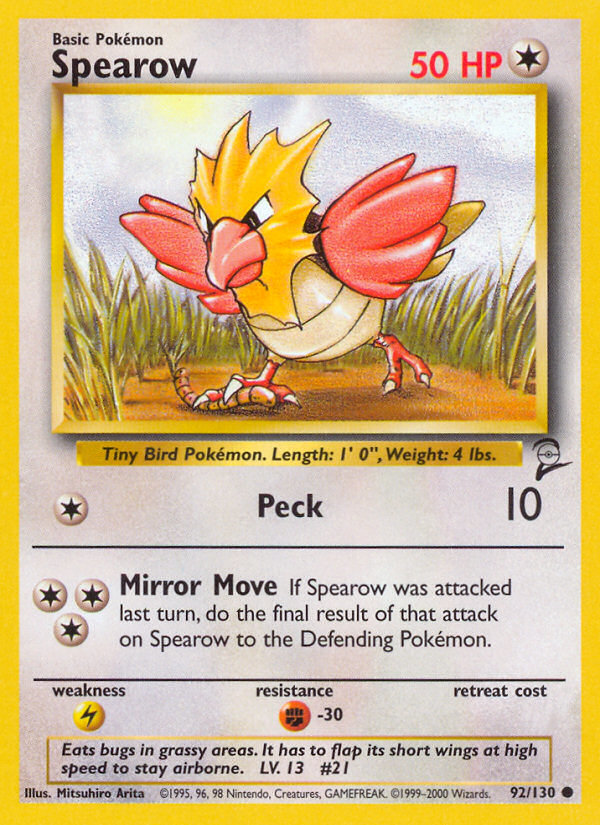 Spearow (92/130) [Base Set 2] | Nerdhalla Games