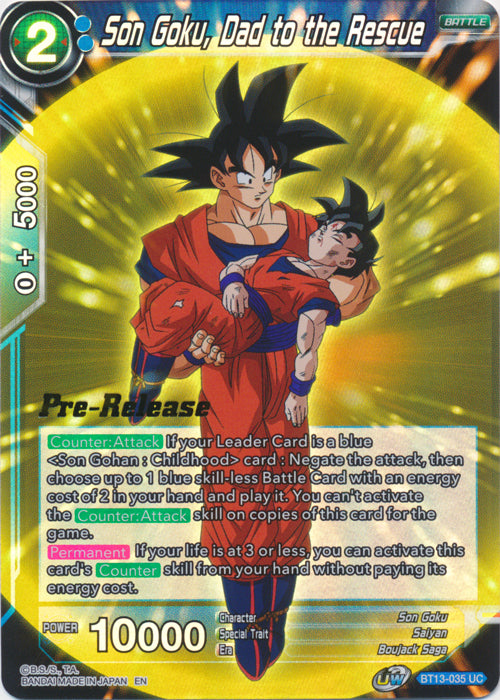 Son Goku, Dad to the Rescue (BT13-035) [Supreme Rivalry Prerelease Promos] | Nerdhalla Games