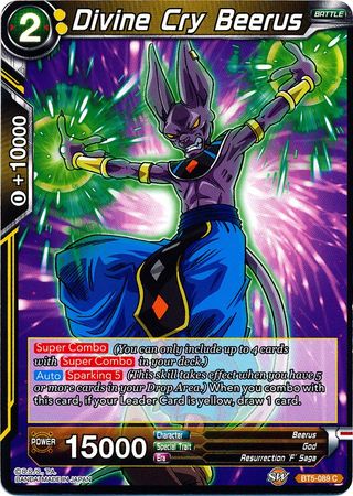 Divine Cry Beerus (BT5-089) [Miraculous Revival] | Nerdhalla Games