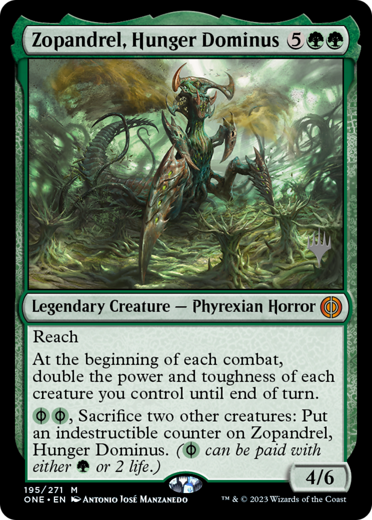 Zopandrel, Hunger Dominus (Promo Pack) [Phyrexia: All Will Be One Promos] | Nerdhalla Games