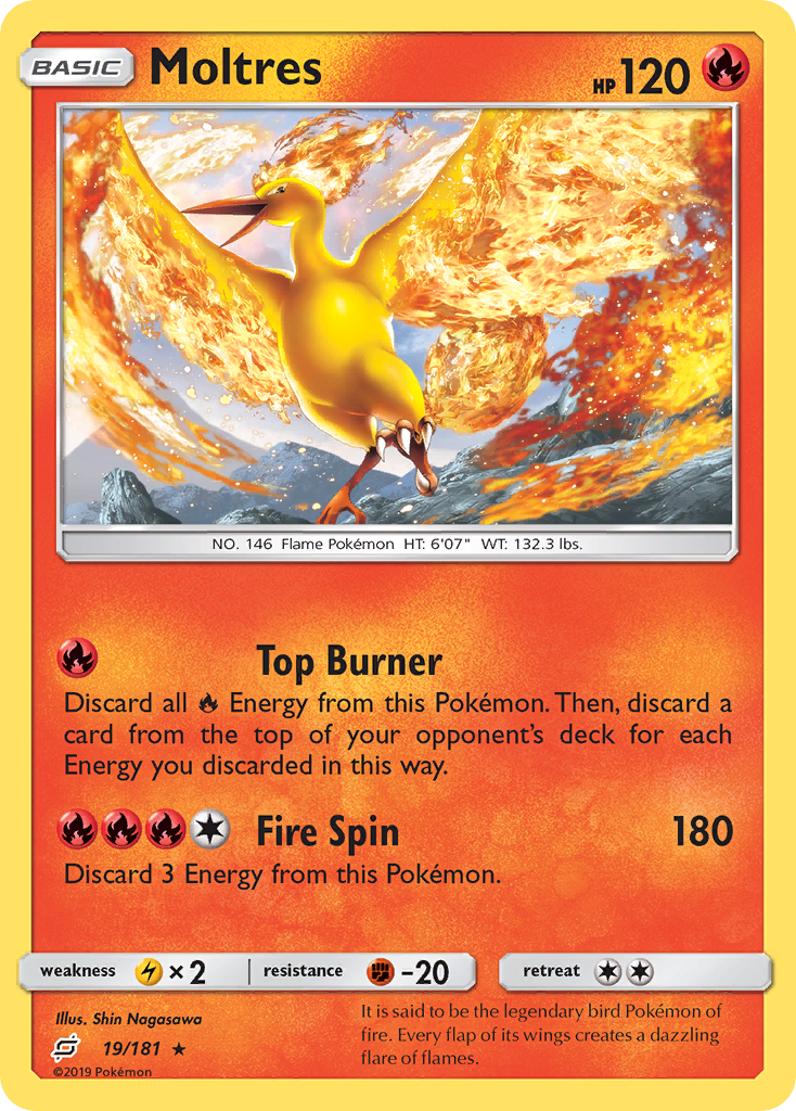 Moltres (19/181) [Sun & Moon: Team Up] | Nerdhalla Games